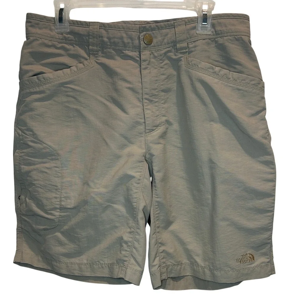 The North Face Horizon Cargo Shorts 34 Mens Tan Hiking Outdoor Lightweight Nylon